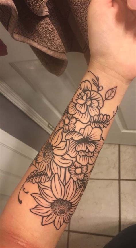My Lovely Floral Piece On The Forearm Tattoos Girly