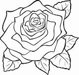 Rose Outline Svg Cliparts Clip Vector Drawing Clipart Line Computer Designs Use Coloring sketch template