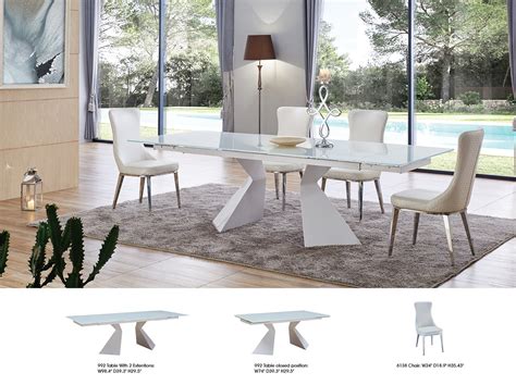 glass top extendable dining table ef modern dining