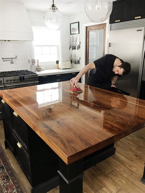 How We Refinished Our Butcher Block Countertop Chris Loves Julia