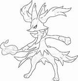 Pokemon Braixen Coloring Pages Template sketch template