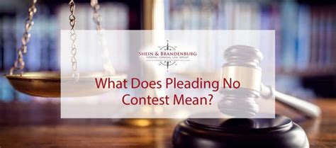 pleading  contest  federal criminal law center