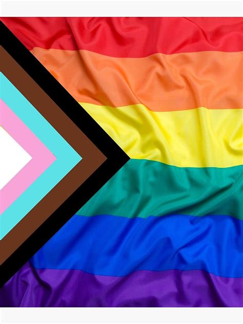 progress pride flag lgbt new pride flag rainbow equality poster for