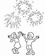 Fireworks Diwali sketch template