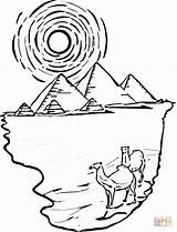 Pyramids Egyptian Piramidi Pyramiden Egizi Disegno Egitto Cairo Egizie Ausmalbild Cammelli Stampare Disegnare Egyiptom sketch template
