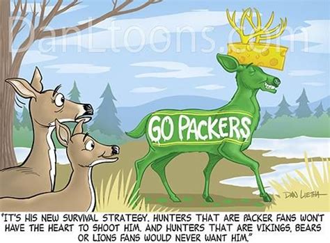 A Funny Cartoon Featuring A New Green Bay Packer Deer