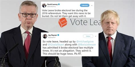 brexit news vote leave   longer appealing   fine  breaking electoral law