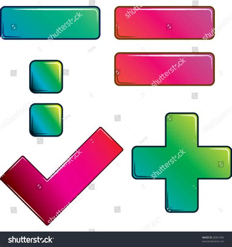 set  arithmetic signs stock vector illustration