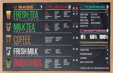 art   menu boba bubble tea shop bubble tea menu coffee menu