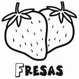 Fresas Imprimir sketch template