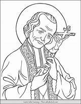 Vianney Priest Thecatholickid Catholic Saints Xavier Children sketch template