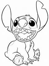 Stitch Coloring Lilo Happy Pages Print Color sketch template