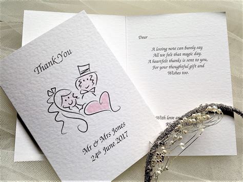 Bride And Groom Thank You Cards Wedding Stationery