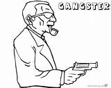 Gangster Coloring Pages Dangerous Printable Kids sketch template