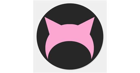 Pussy Hat Logo Classic Round Sticker Zazzle