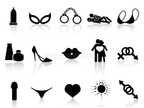 black sex icons set stock vector illustration of bikini 37132943