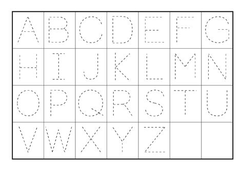 alphabet tracing worksheets  preschoolers preschool vpk