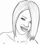 Rihanna Famous Coloring People Pages Coloriages sketch template