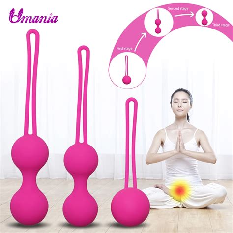 buy online female silicone smart ball kegel ben wa ball vaginal tight