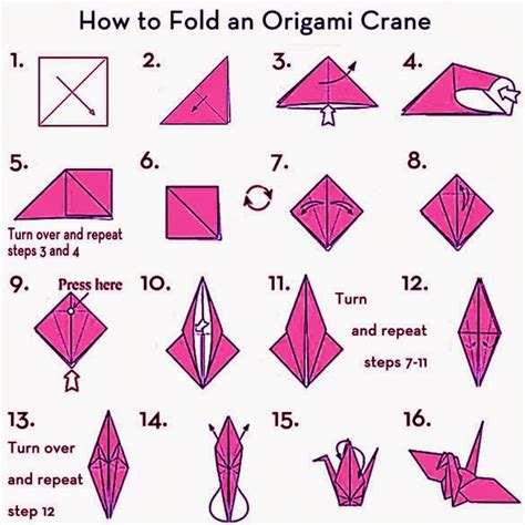 list fold  paper cranes