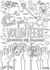 Colouring Volunteers sketch template