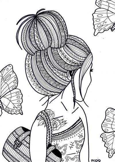 coloring pages  girls ideas  pinterest zentangle kunst
