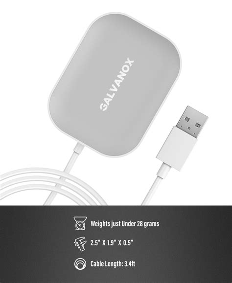 galvanox wireless charging station  apple airpod pro grey encased