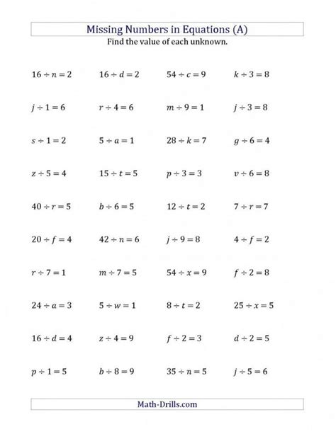 solving  step equations worksheets agaliprogram