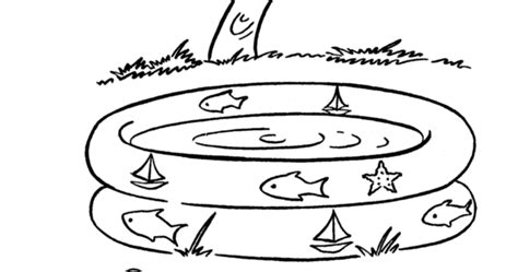 child pool  summer coloring pages kids coloring pages