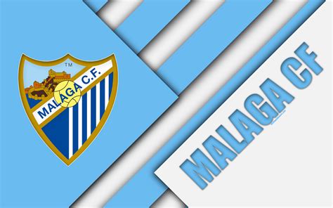 wallpapers malaga cf  spanish football club malaga logo material design blue