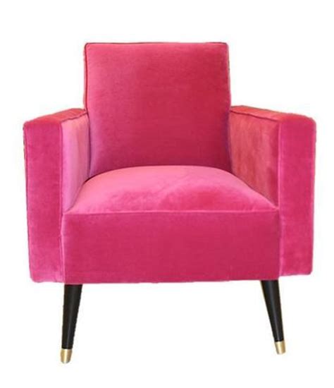 bright pink upholstered chair