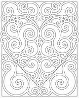 Coloring Pattern Pages Heart Swirl Color Adults Patterns Print Swirly Cool Kids Teens Fun Abstract Popular Transparent Draw Valentine Larger sketch template