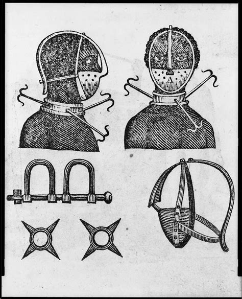 [iron Mask Collar Leg Shackles And Spurs Used To Restrict Slaves