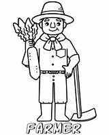 Farmer Topcoloringpages Professions Overalls sketch template
