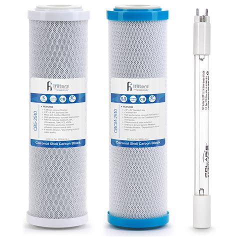 drinking water replacement filter set   stage uuv uv filtration