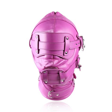 Buy New Fetish Sm Hood Headgear With Mouth Gag Pu