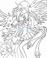 Madoka Magica Coloring Pages Lineart Template sketch template
