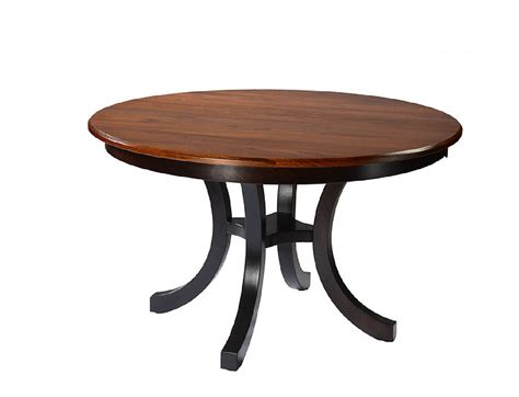 contemporary single pedestal table amish furniture  austin