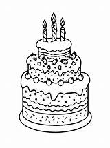 Kleurplaat Geburtstagstorten Cake Malvorlage Ausmalbild Stemmen Stimmen sketch template