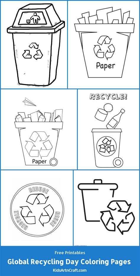recycling coloring pages  kids