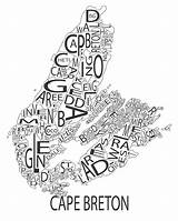 Breton Cape Coloring Designlooter Nova Scotia Typographic Usd Map 920px 77kb sketch template