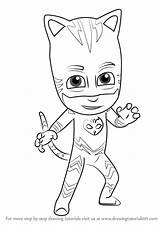 Pj Masks Catboy Draw Step Drawing Coloring Pages Max Sketch Drawingtutorials101 Mask Kids Tutorial Learn Para Da Color Colorir Pintar sketch template