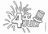 July Fourth 4kids sketch template