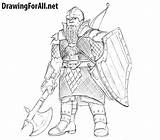 Dwarf Warrior Draw Drawing Drawingforall Ayvazyan Stepan Myths Legends Tutorials Posted sketch template