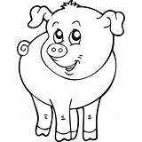 Farm Animal Clipart Animals Coloring Drawings Drawing Line Pages Draw Kids Easy Simple Clip Pig Cliparts Google Illustration Sheep Clipartmag sketch template
