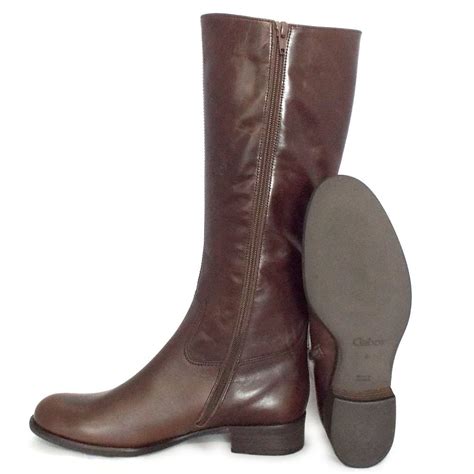gabor boots astoria ladies knee high boots in brown mozimo
