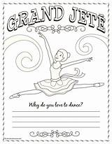 Coloring Pages Dance Jazz Ballet Gymnastics Positions Jete Grand Colouring Ballerina Band Sheets Kids Position Clipart Dancers Recital Template Camp sketch template