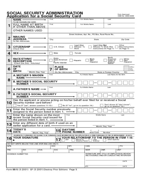 Application For Social Security Disability Printable Form Printable