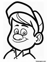 Coloring Face Boy Pages Popular sketch template