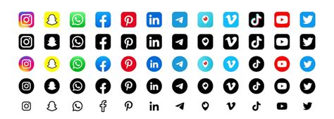 premium vector popular social network logo social network sign flat